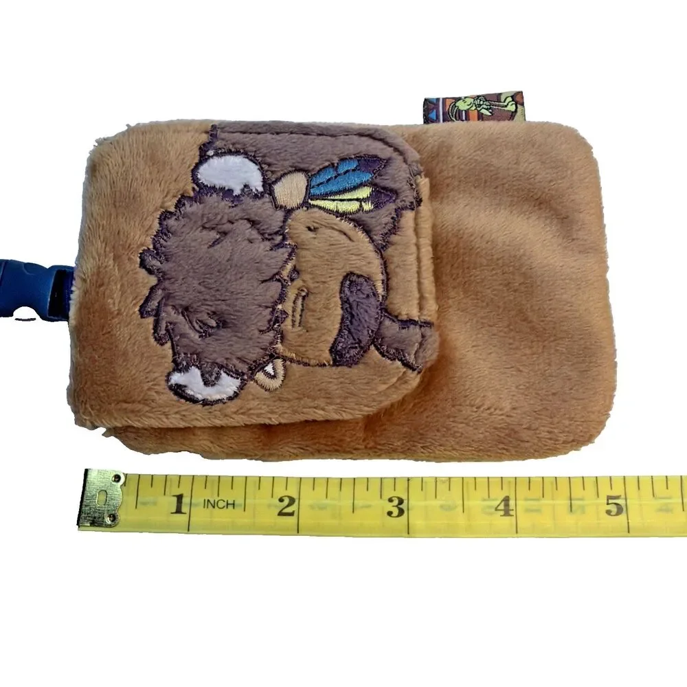 NICI Plush Bison Crossbody Smartphone Pouch Case Small Shoulder Bag Retired